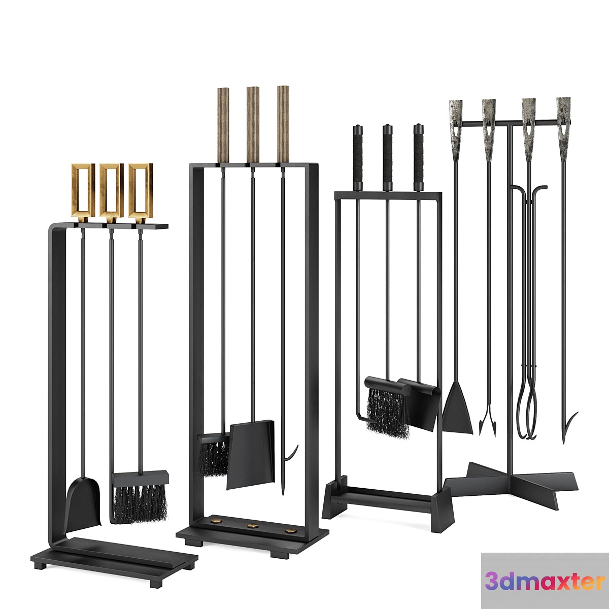 Arteriors | Fireplace tool set 3D Max