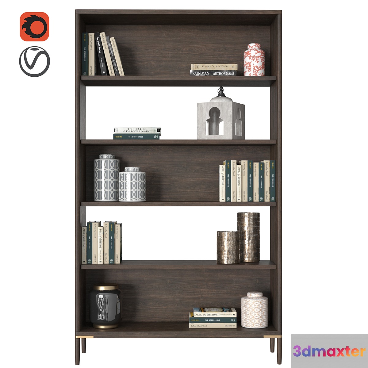 Shelving unit high Textures 3D Max