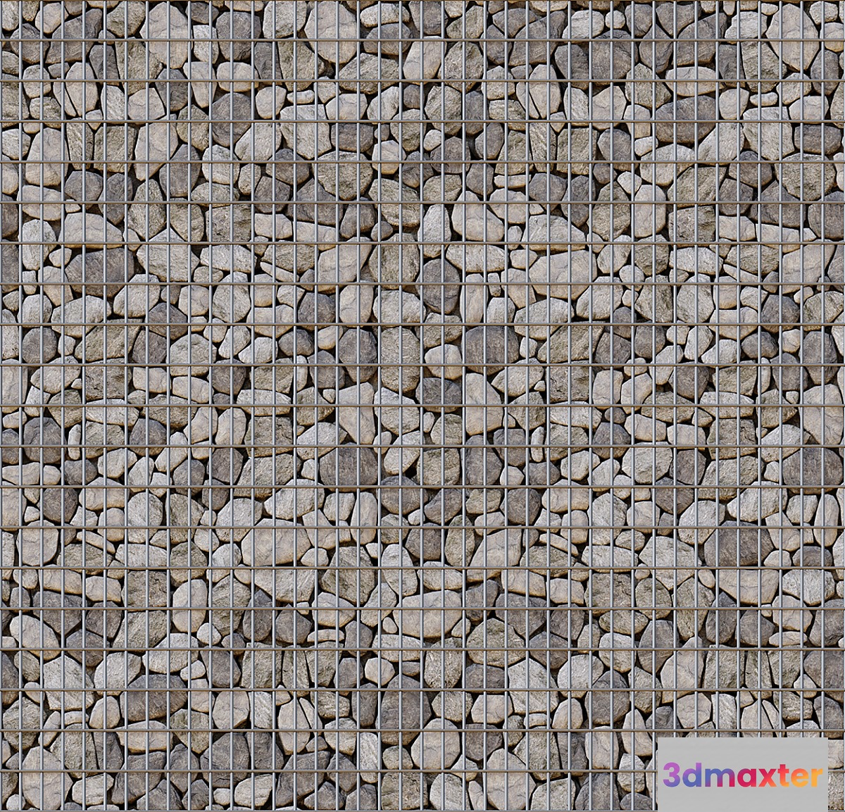 Stone gabion seamless texture