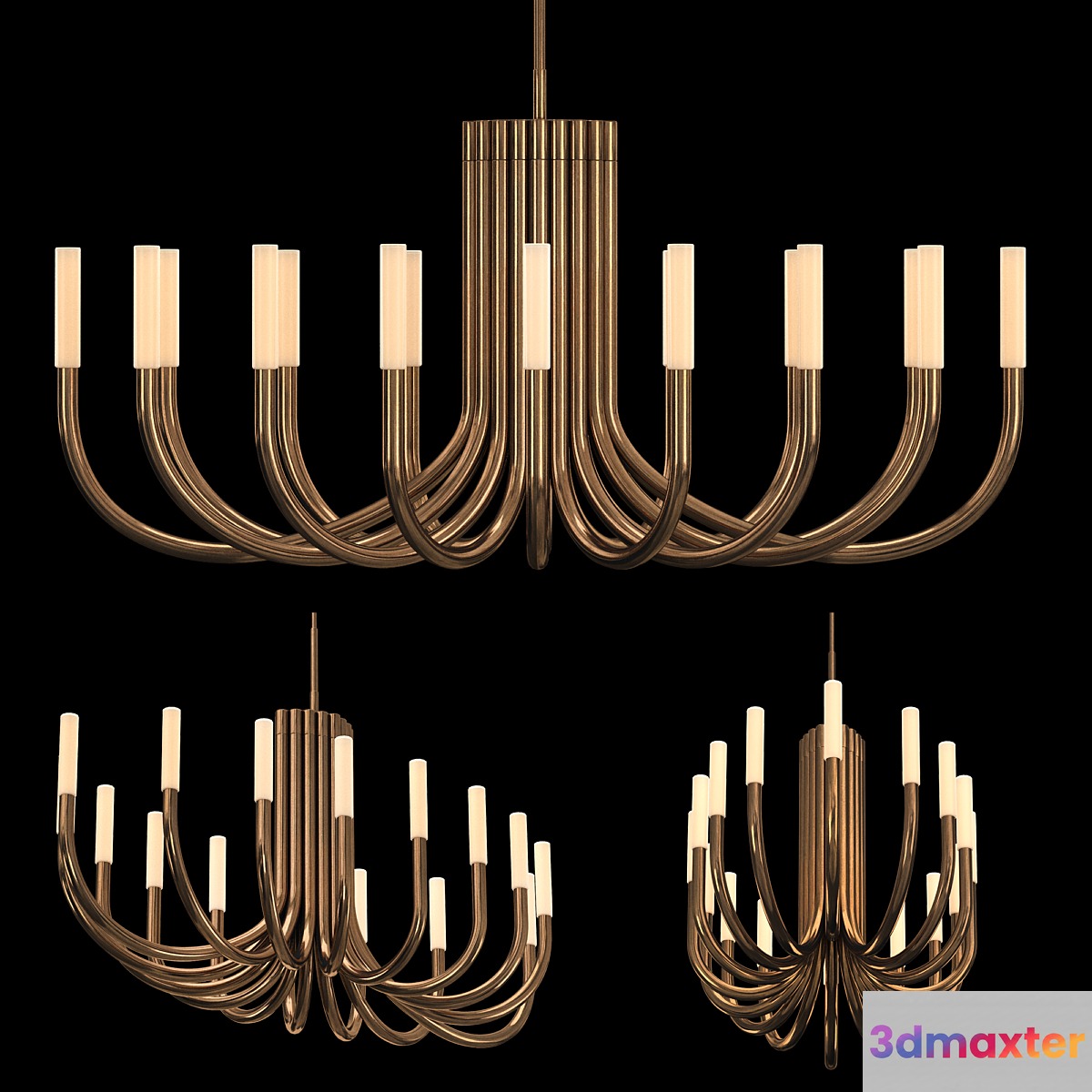 ROUSSEAU OVAL CHANDELIER 50 3D Max