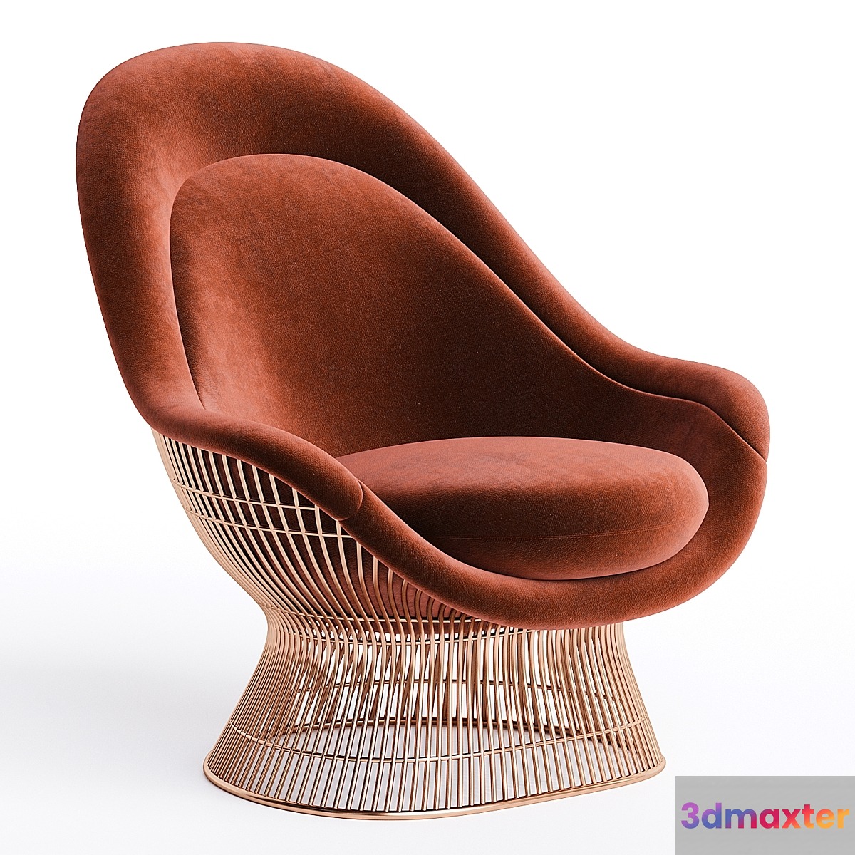 Vintage Warren Platner Knoll Easy Chair Ottoman
