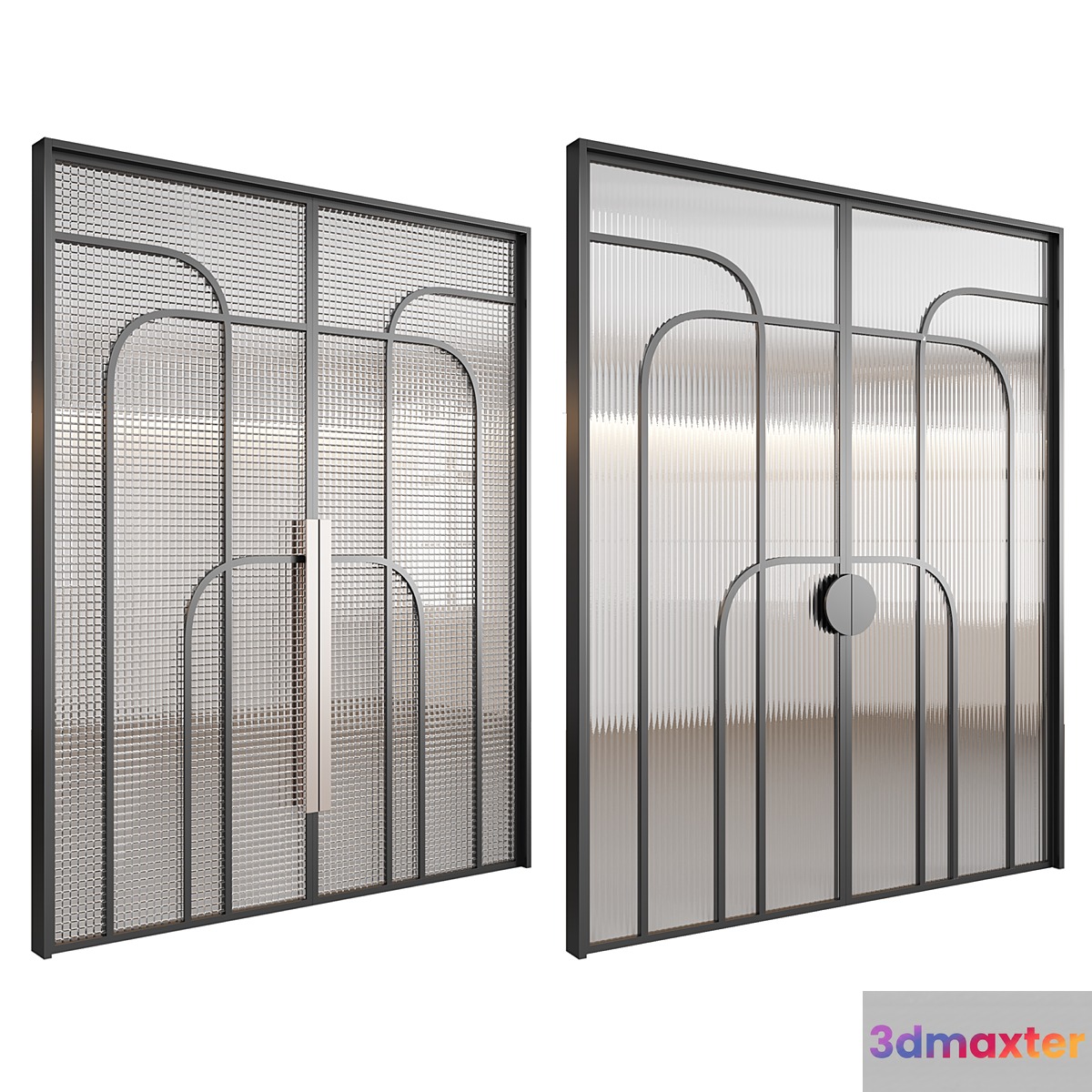 Embossed glass doors №2