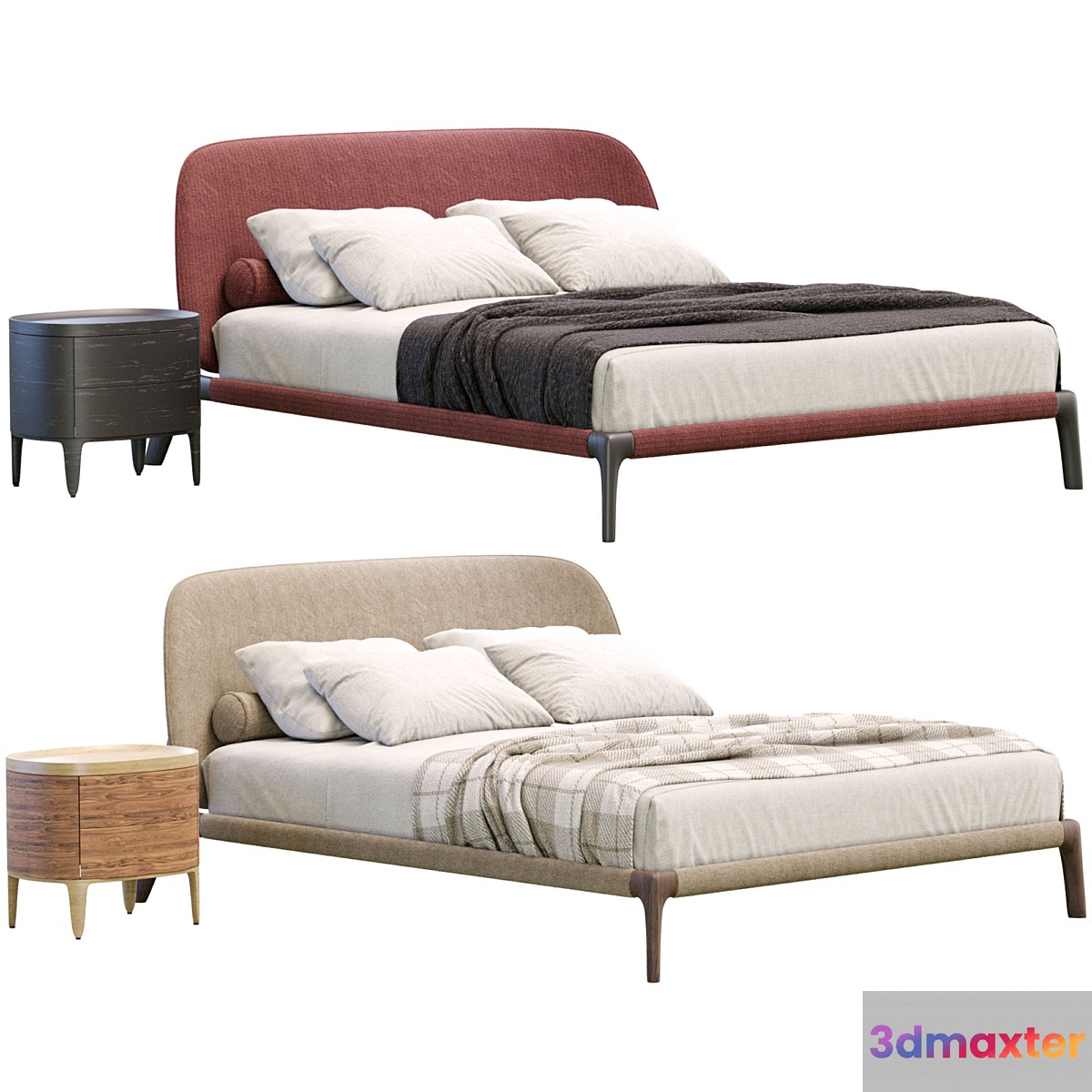 Bed Curve By Poliform 3D Max