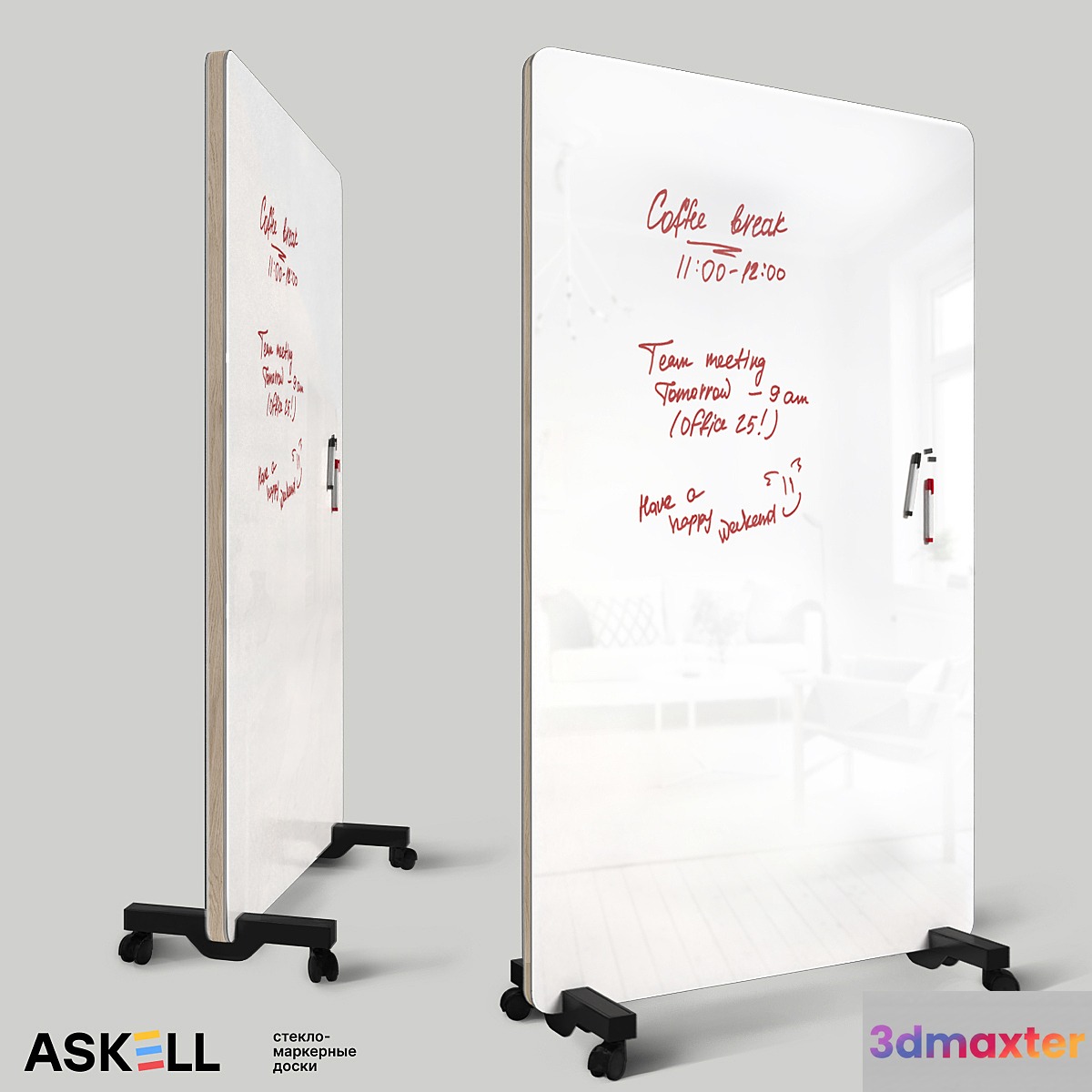 Mobile magnetic whiteboard 