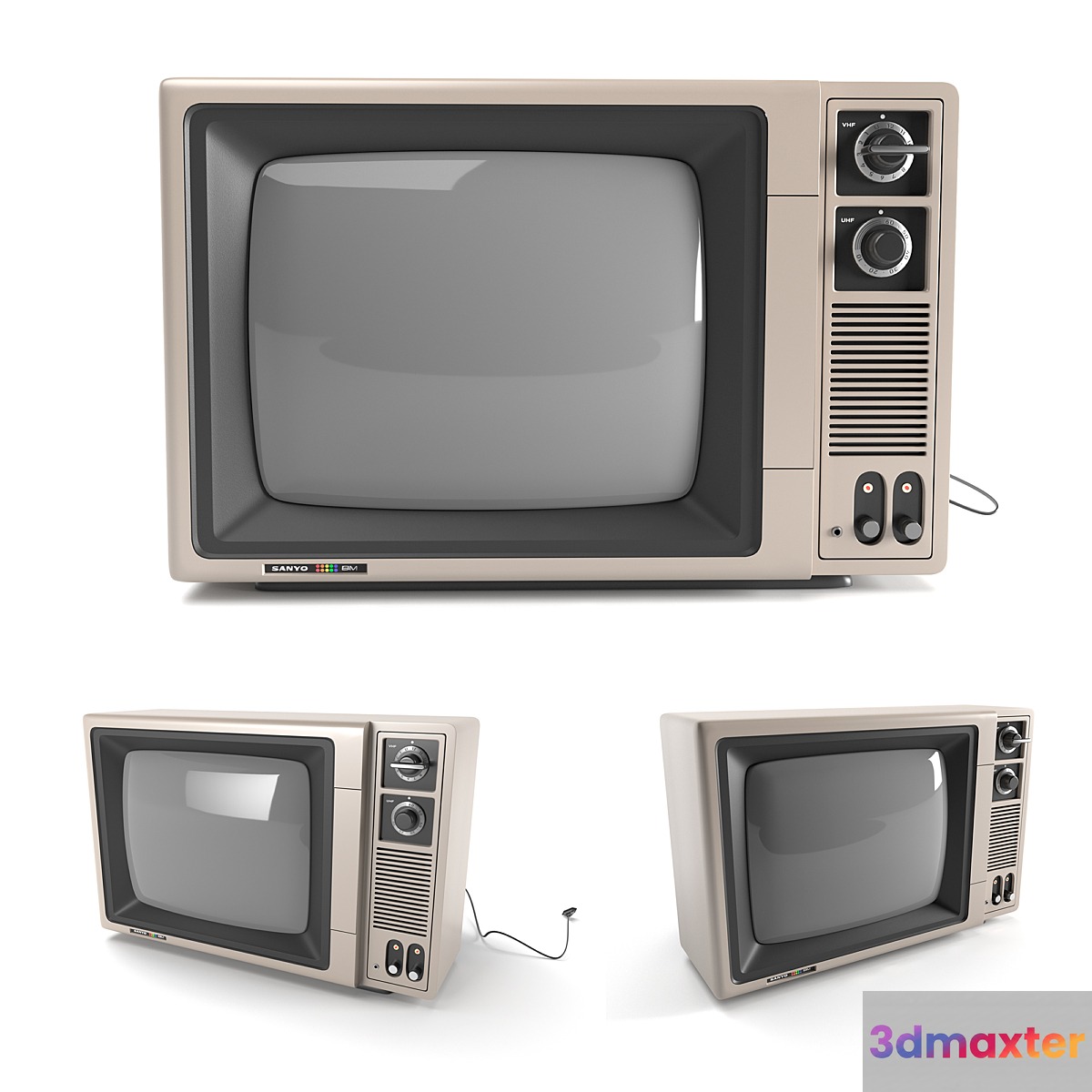 Retro TV Sanyo C5-141 3D Max