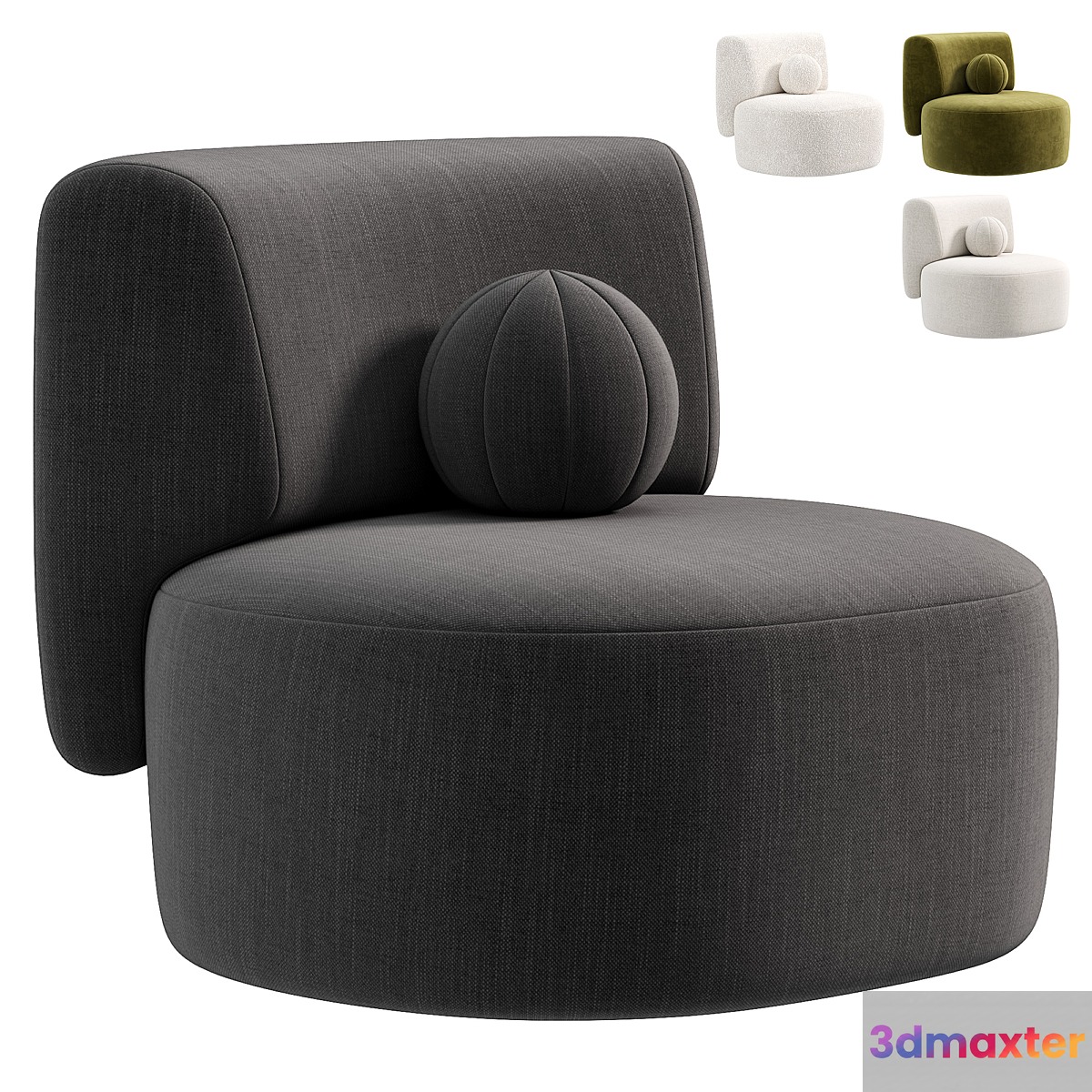 Lek Armchair by Christophe Delcourt 3D Max