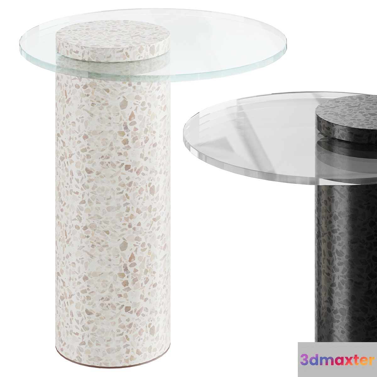 Round Terrazzo Base | side table - No.2 3D Max