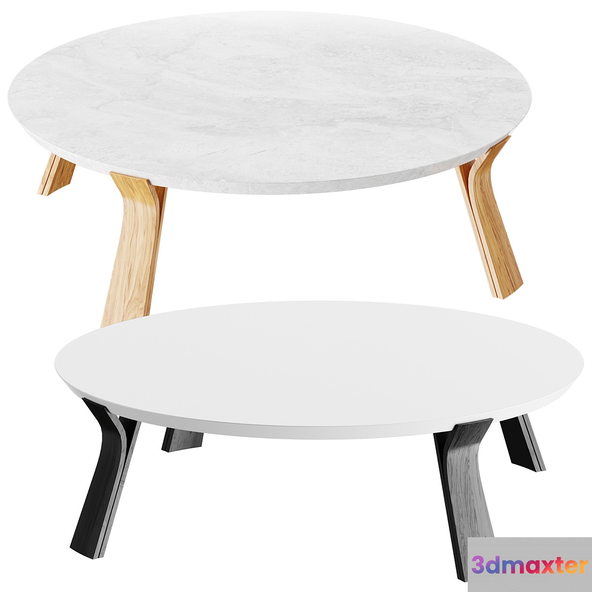 Solid coffee table 3D Max