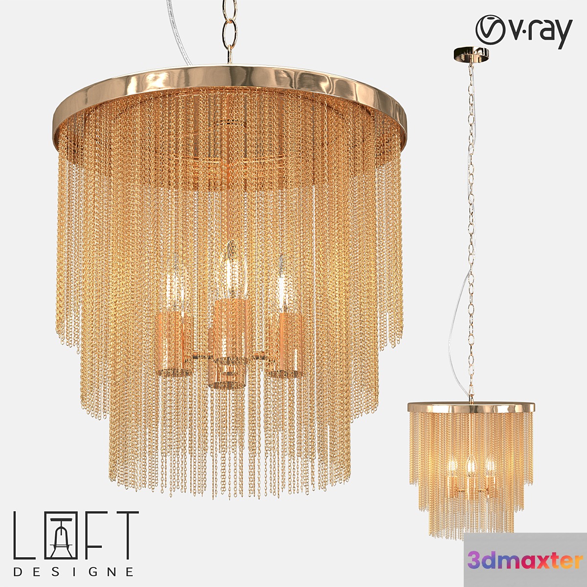 Suspension light LoftDesigne 4779 model 3D Max