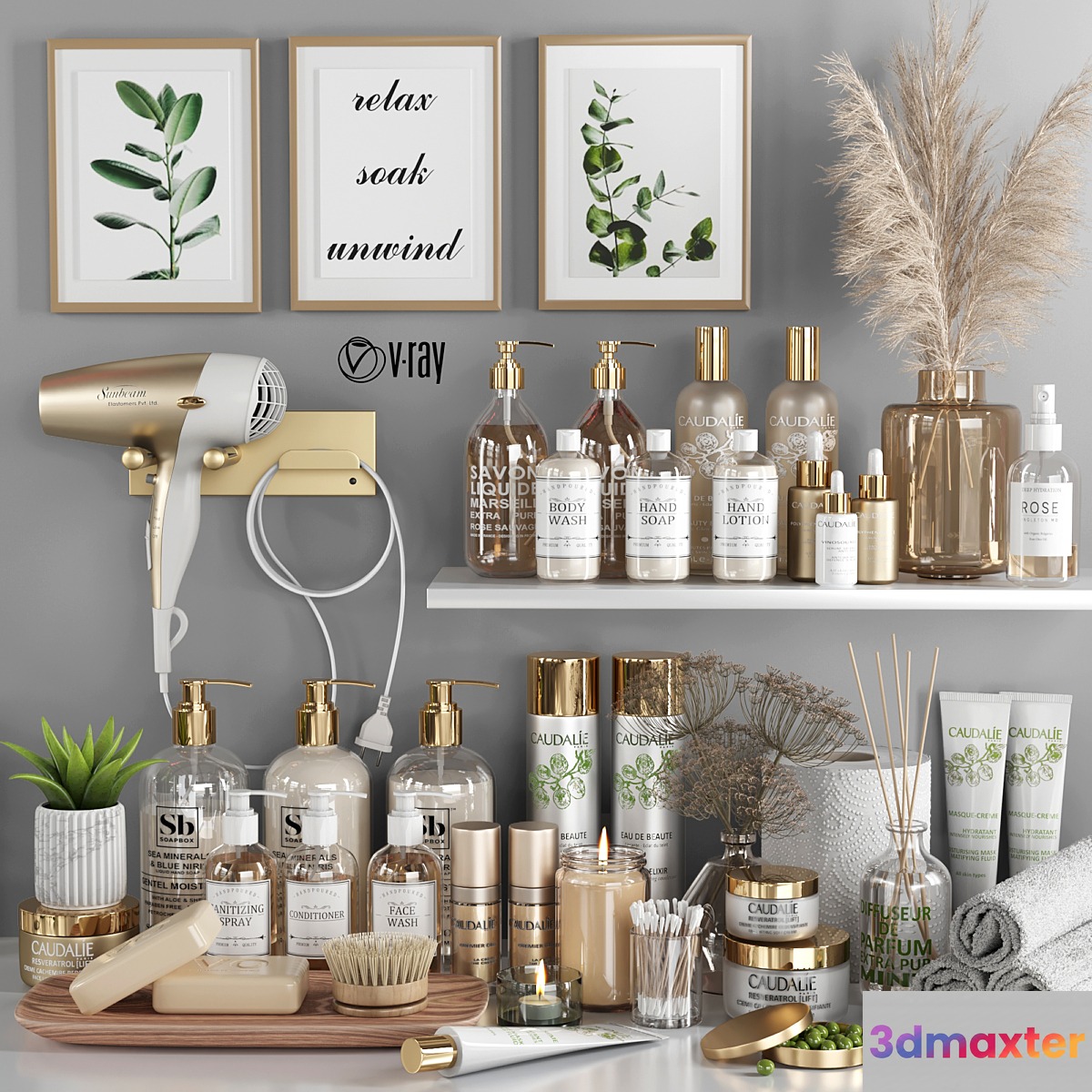 bathroom accessories 15_vray