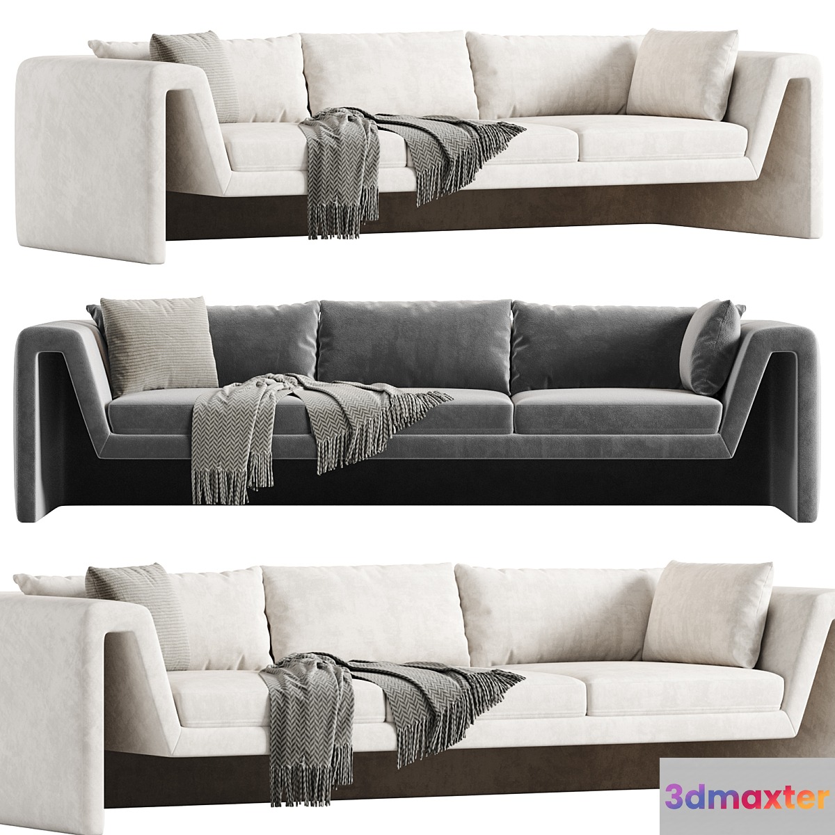 PERIMETER GRAY SOFA 3D Max