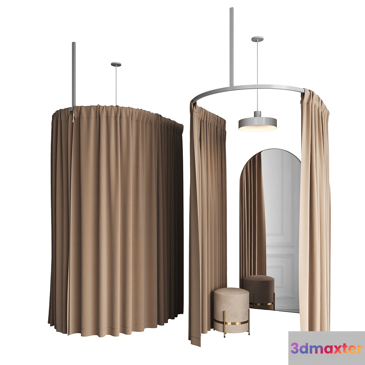 Fitting room for a clothing store v4 3D Max