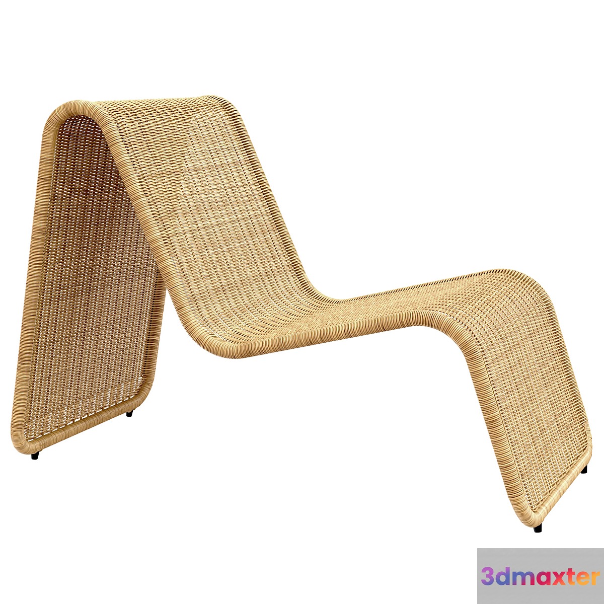 Tito Agnoli P3 lounge chair in cane Bonacina Italy