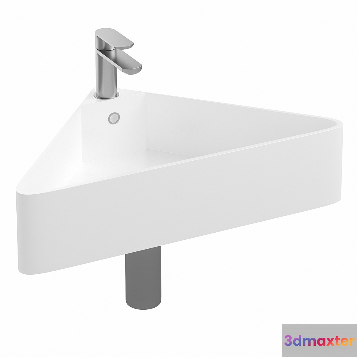 Arezzo Corner Cloakroom Basin 1TH - Gloss White