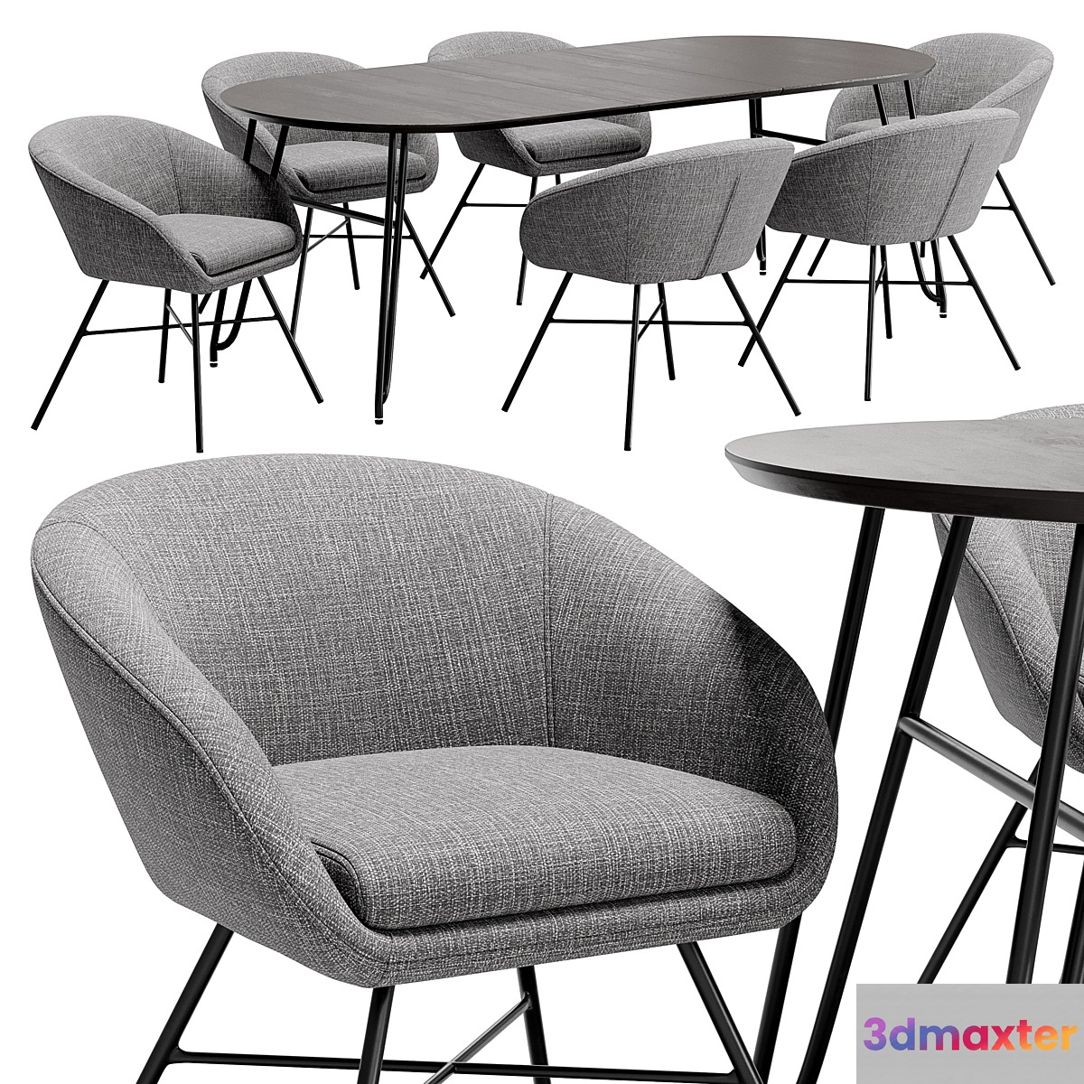 Dining chair Amur and table Norfort