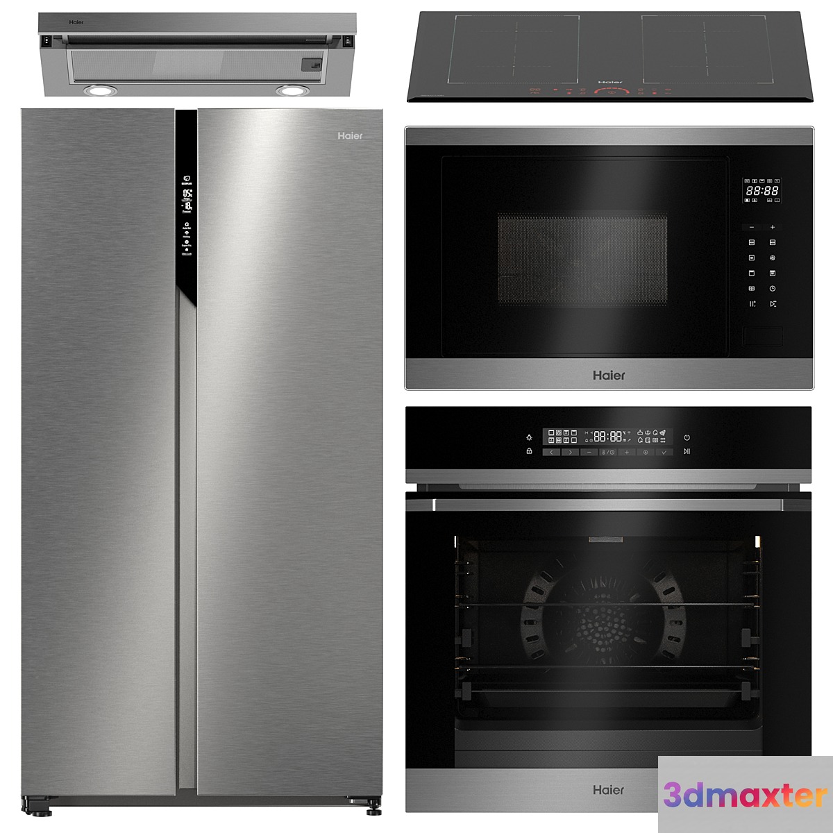 Set of kitchen appliances Haier 2 3D Max