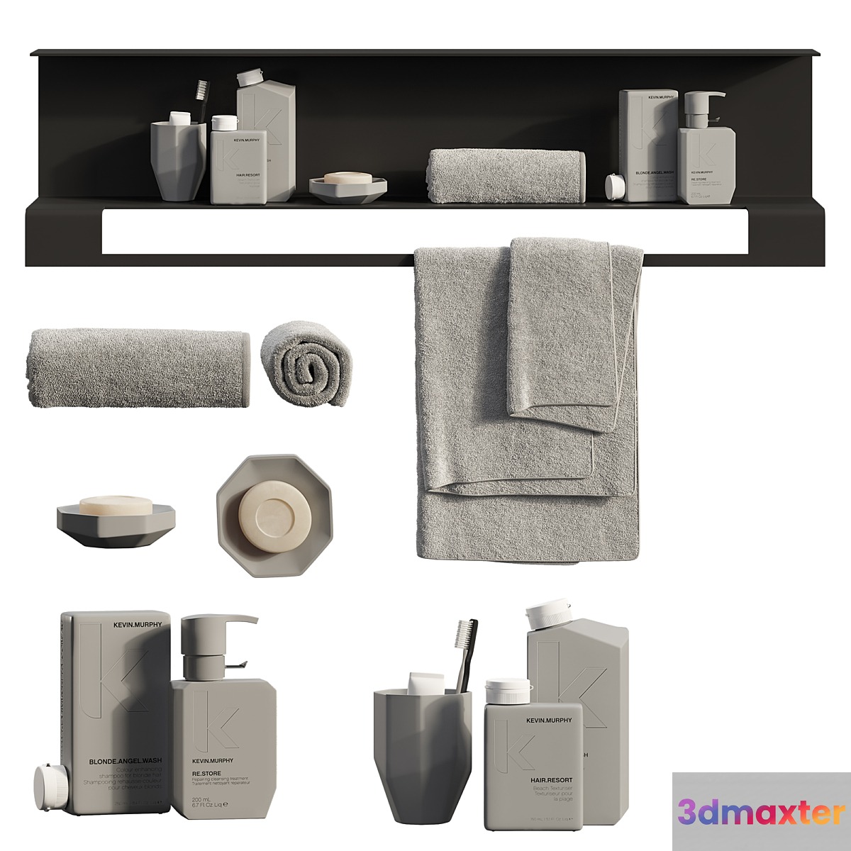 Bathroom Decorative Set 3D Max