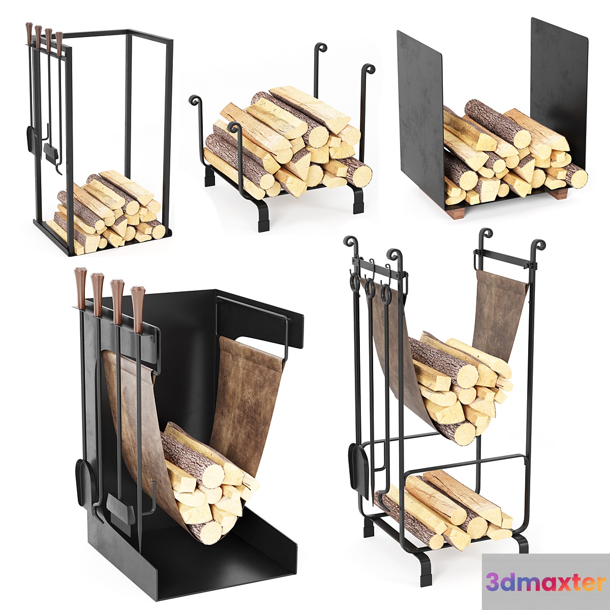 Fireplace Accessories set 02 - No.2 3D Max