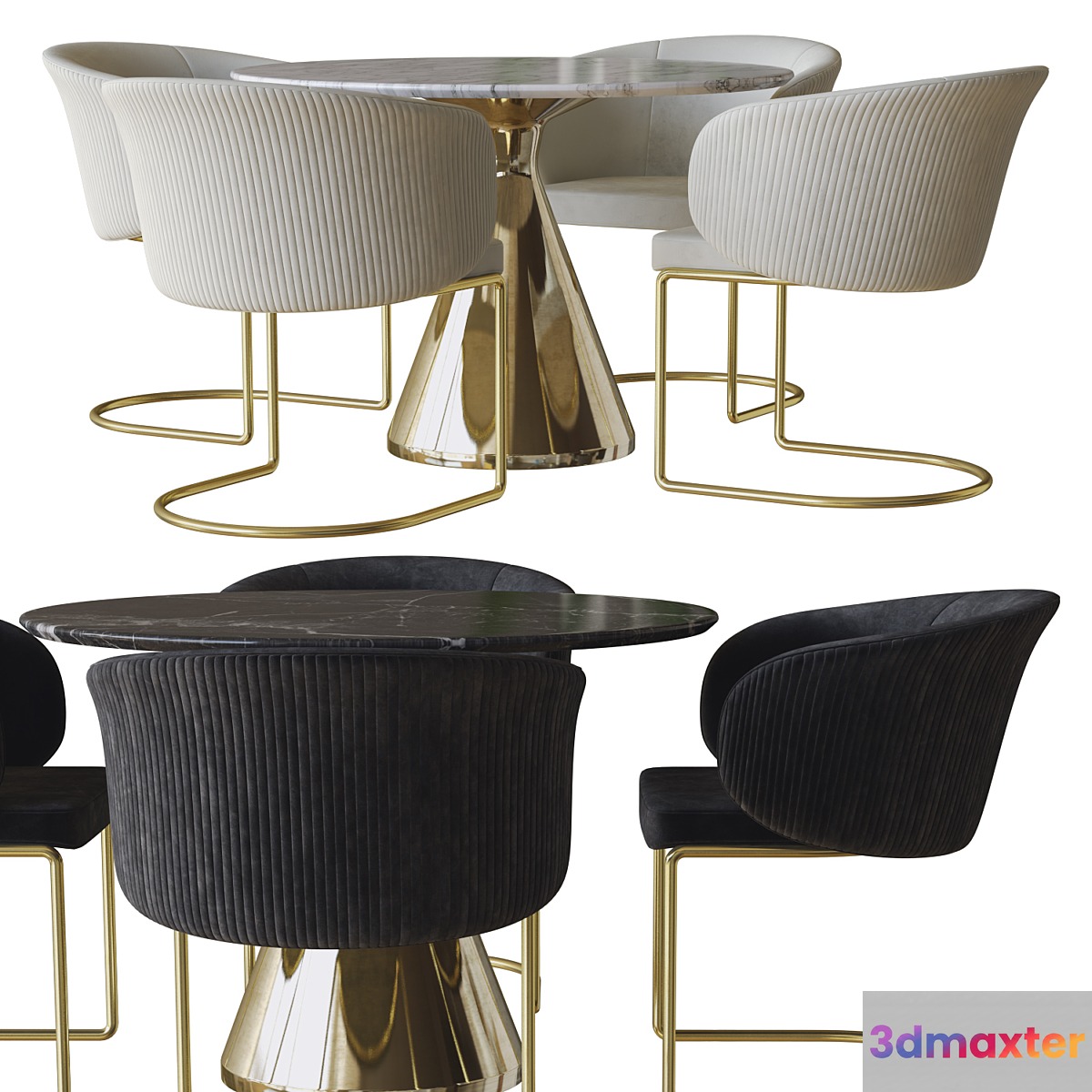 carmen chair an table by visionnaire 3D Max