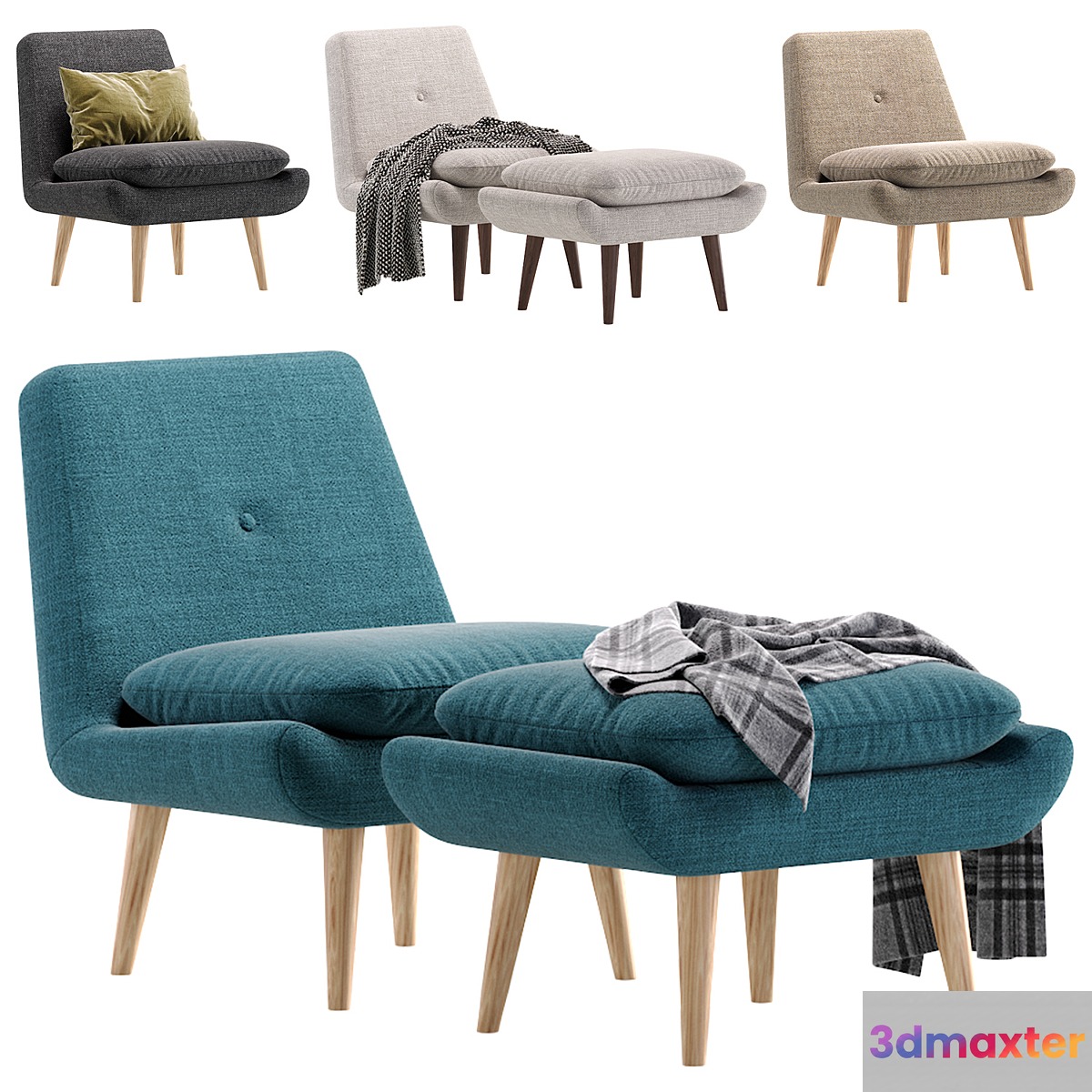 Armchair Vincey Soft Ocean divan.ru_Кресло Винси диван.ру 3D Max