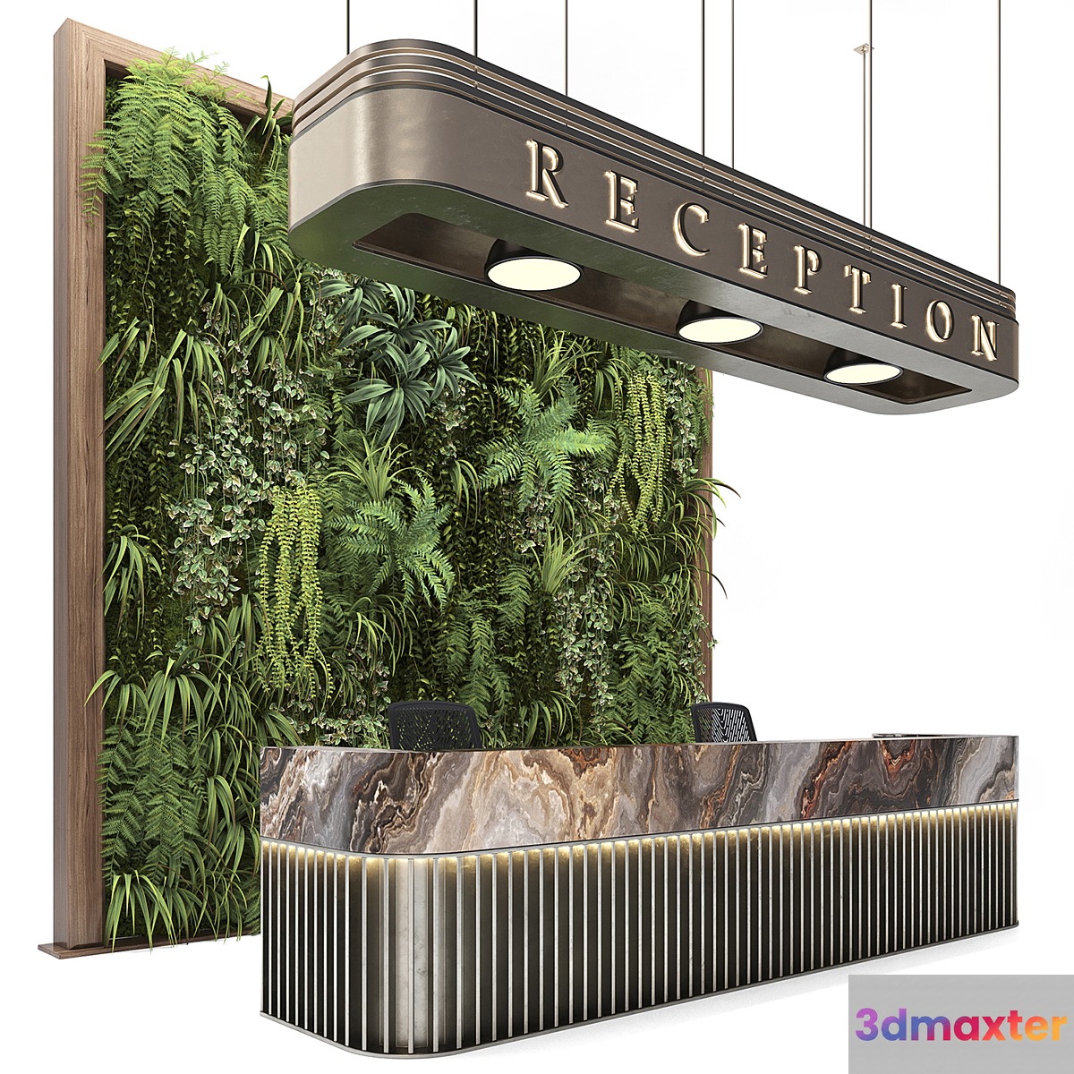 Reception with wall plants