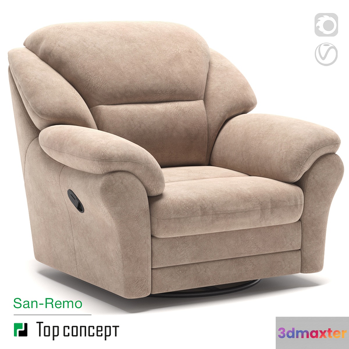Armchair recliner San-Remo 3D Max