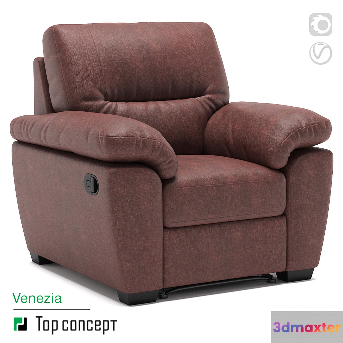 Recliner armchair Venezia 3D Max