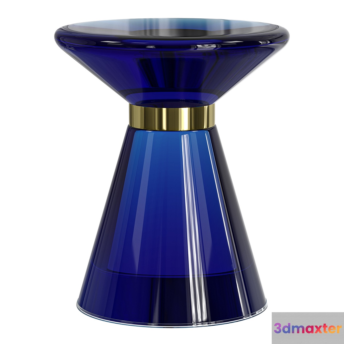 Side table Blue Glass