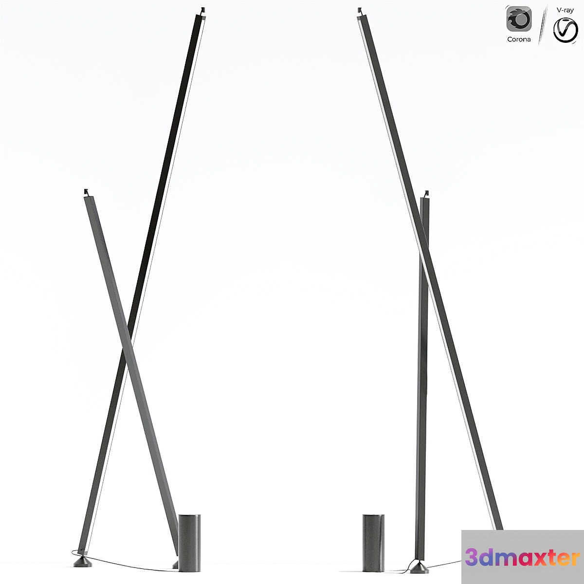 Sticks Stand Alone Vibia Floor Lamp - No.2 3D Max