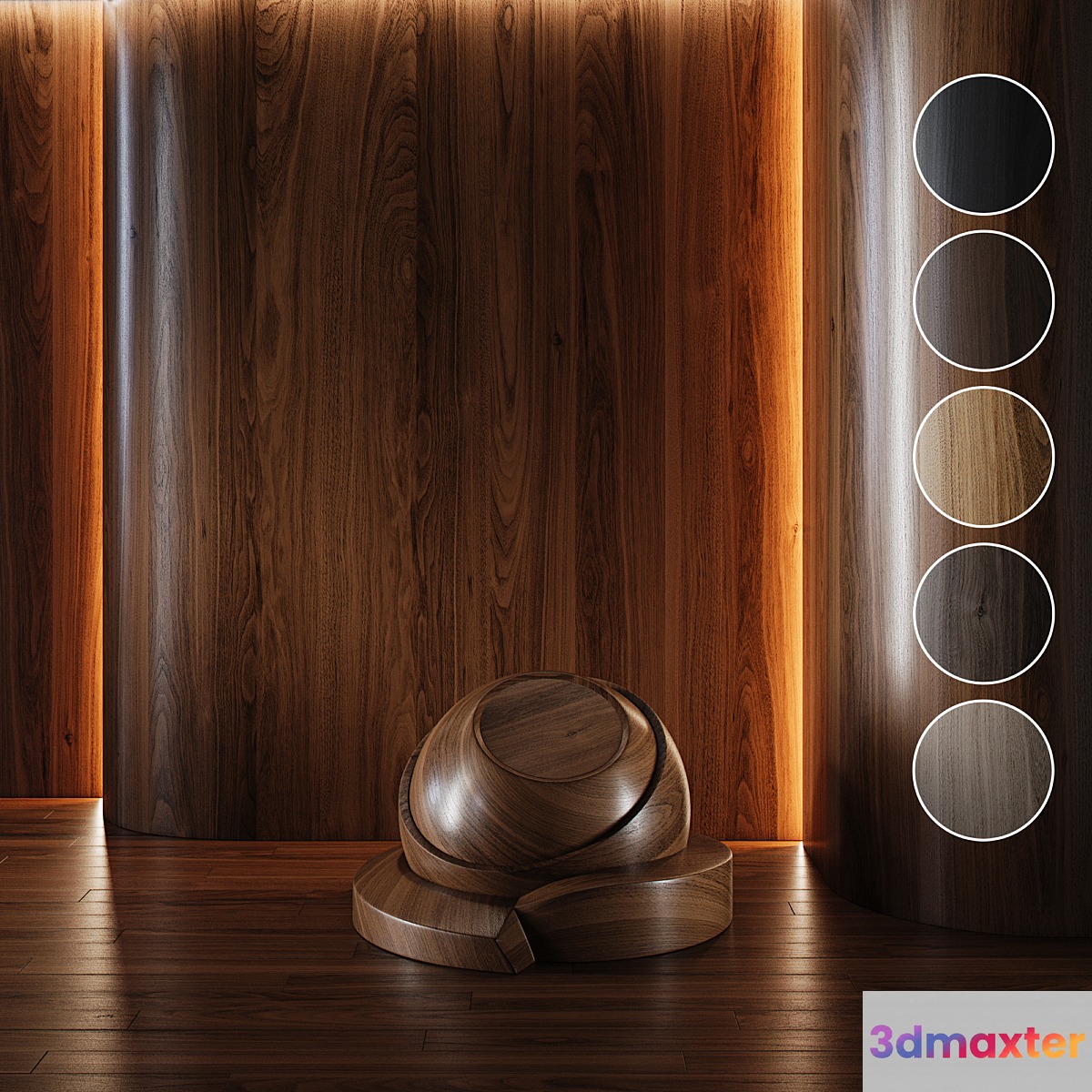 Wood Walnut set (seamless) | laminate | Parquet | 22 3D Max