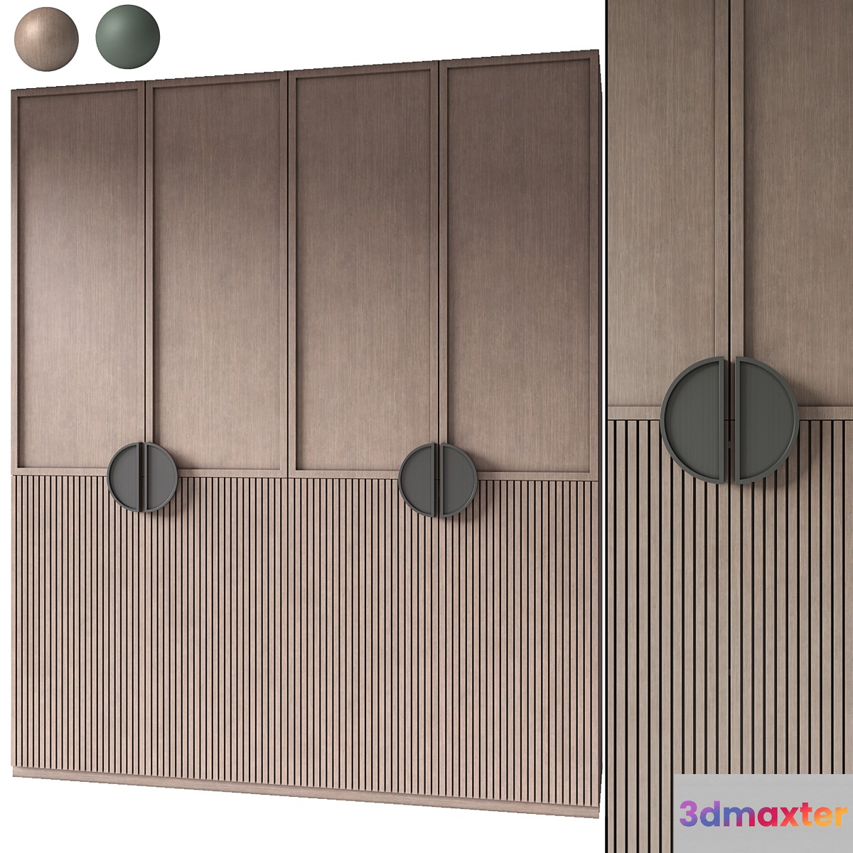 Modern wardrobe 18 3D Max
