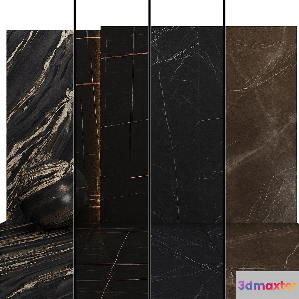 AY Slab Marble Set 03 3D Max