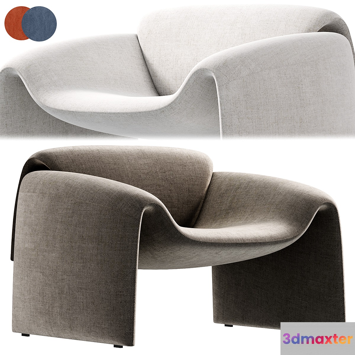Le Club Armchair By Poliform 3D Max
