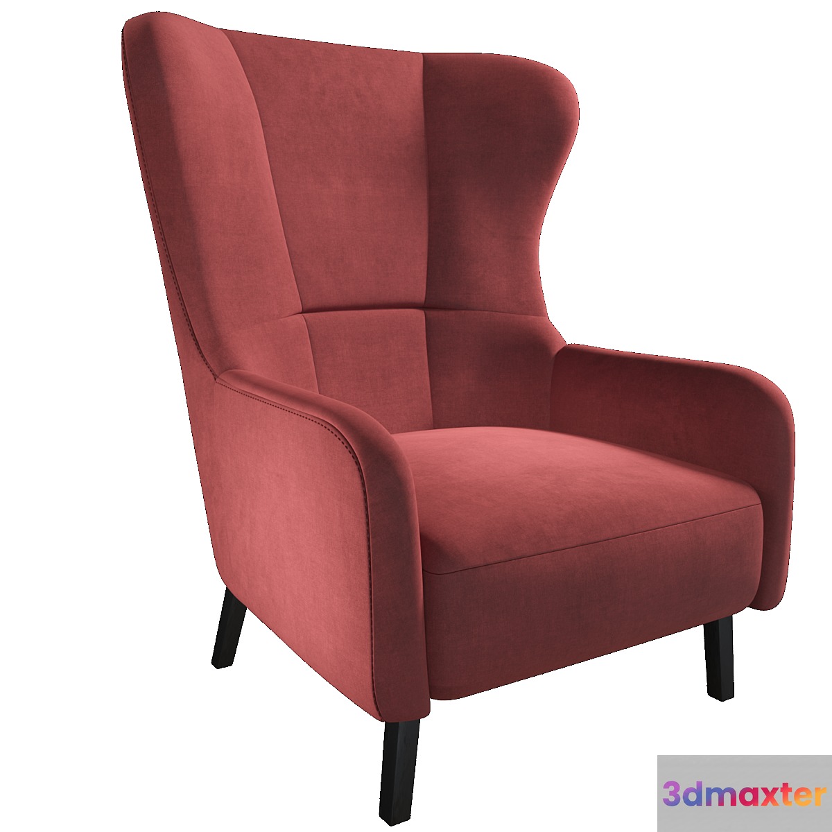 Armchair with high back 