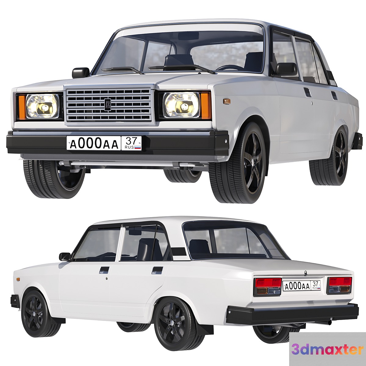 VAZ 2107 White - No.2 3D Max
