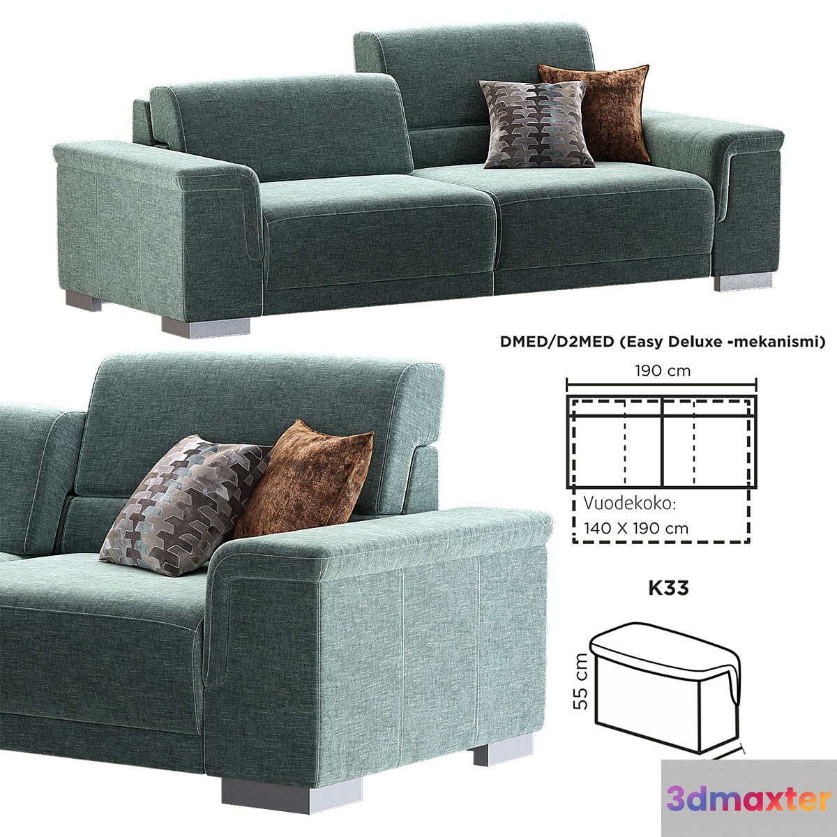 OM COPENHAGEN Sofa by Pohjanmaan Kaluste Oy 3D Max