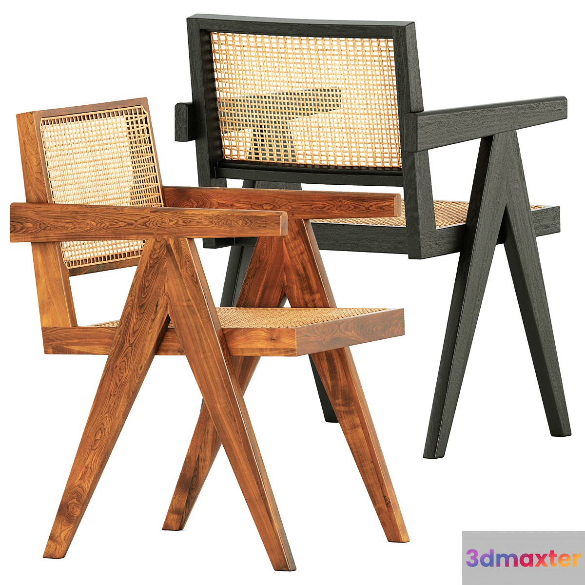 Pierre Jeanneret King chair by Tributeditions 3D Max