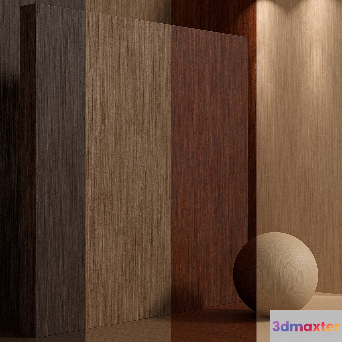 Material wood (seamless) veneer fine - set 150 3D Max
