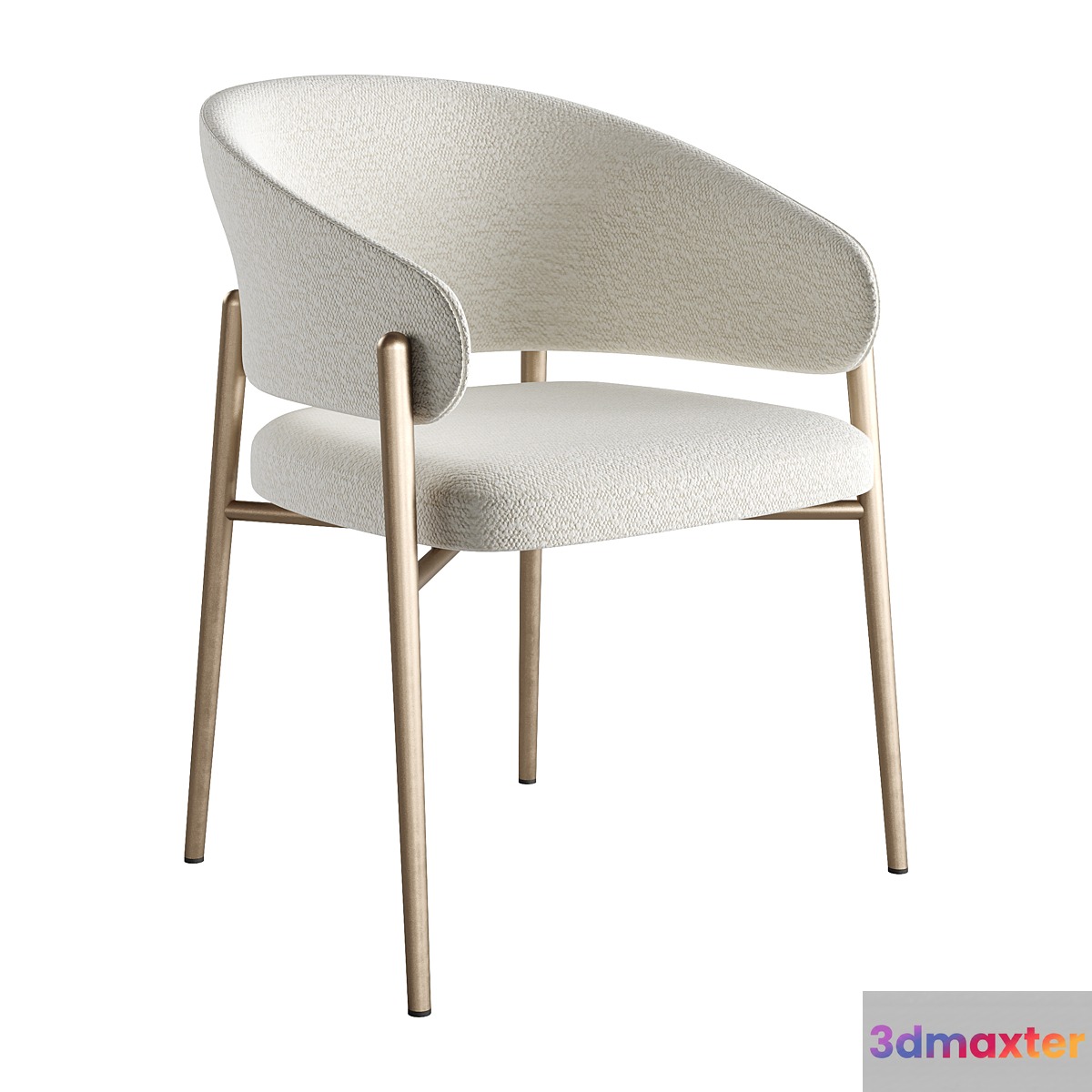 LINDA Upholstered Fabric Chair With Armrests by Marelli