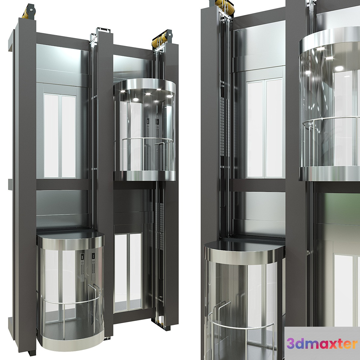 Panoramic elevator 3D Max