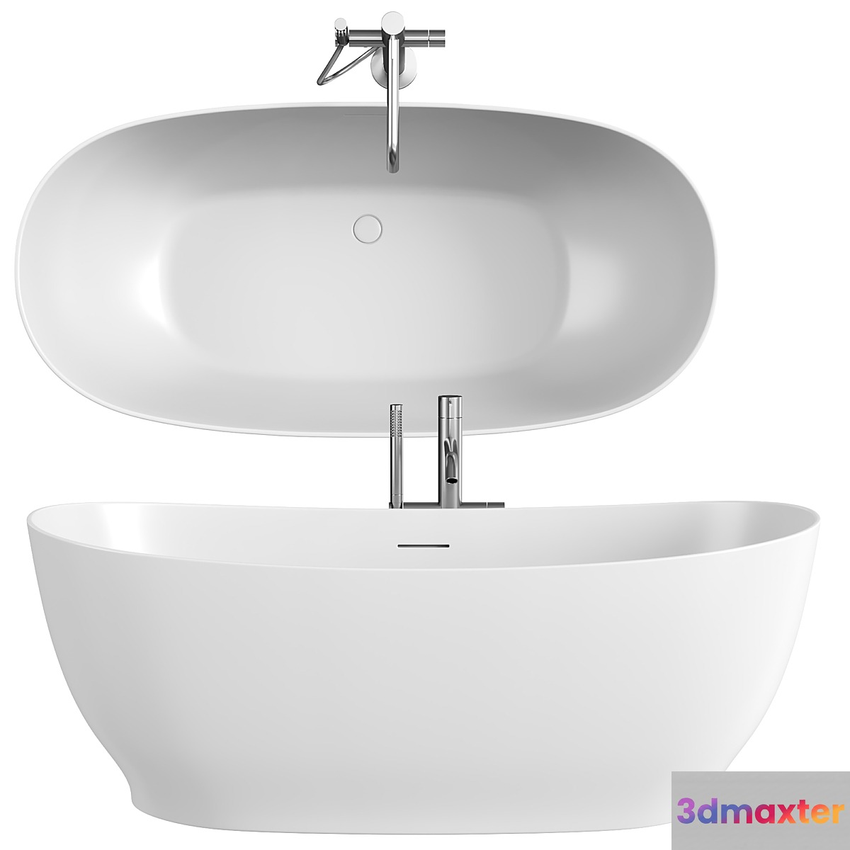 neoro n50 freestanding bath L 165 W 78 H 61 cm