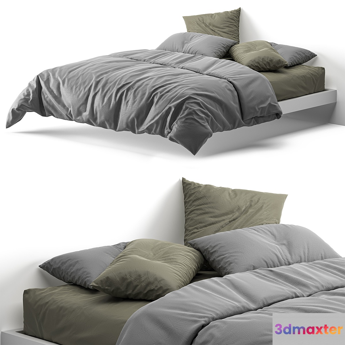 Bed linen 1 3D Max