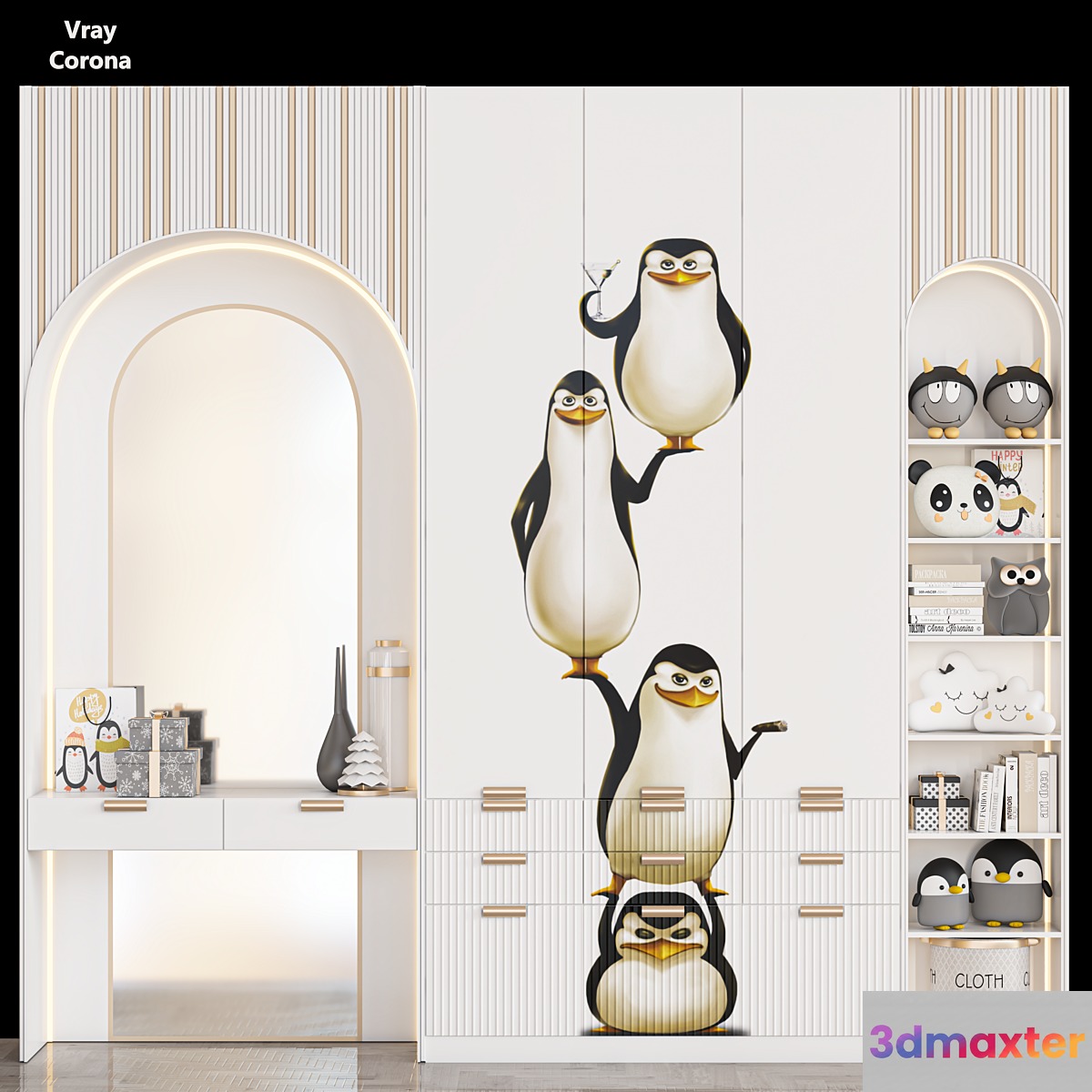 kid wardrobe 130 3D Max