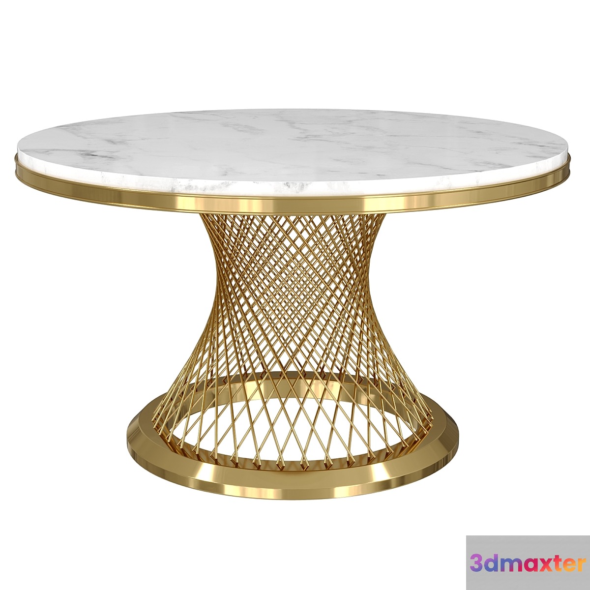 Modern Round Dining Table Stainless Steel Sintered Stone Plinth Tabletop Golden - No.2