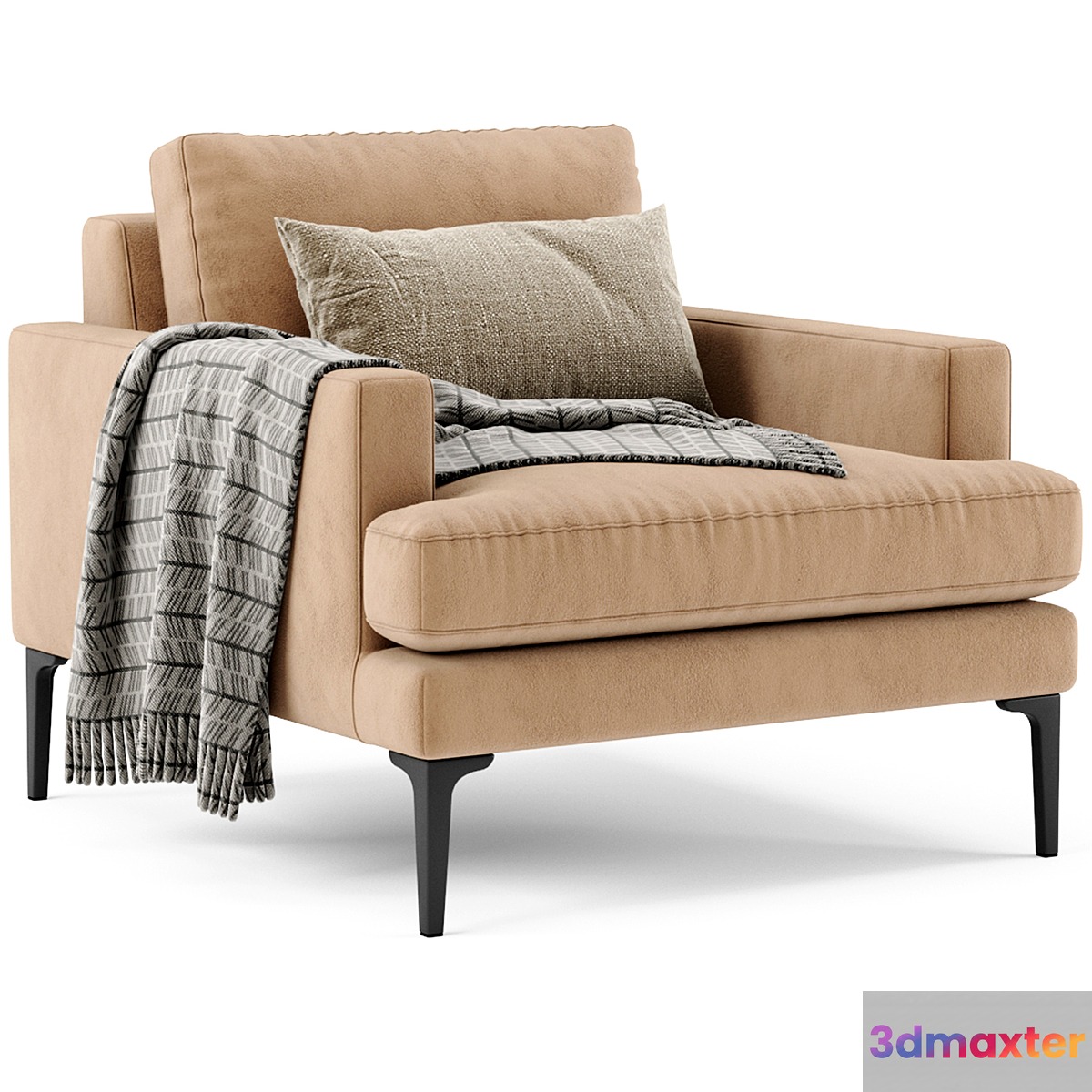 West Elm Andes Armchair 3D Max