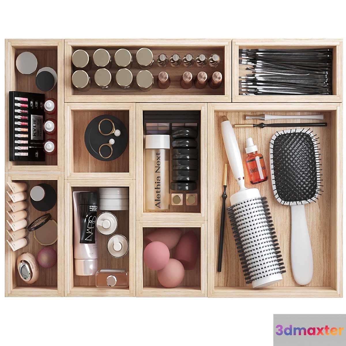 Cosmetics set for beauty salon or dressing table