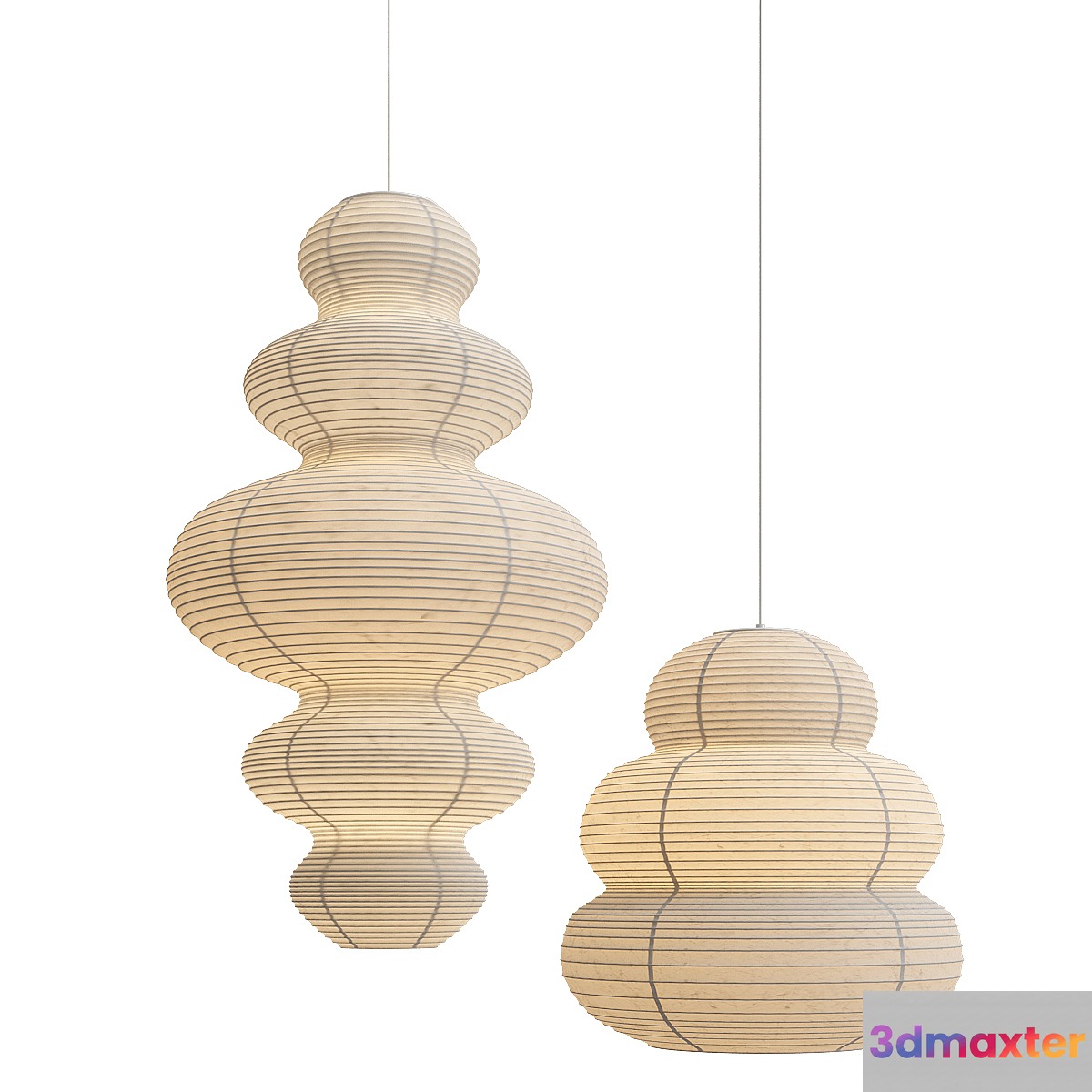 Wabi-sabi paper ceiling lights
