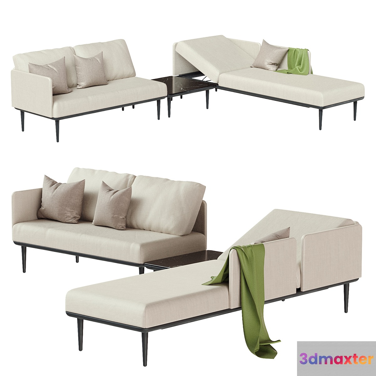Styletto lounge set 3 3D Max