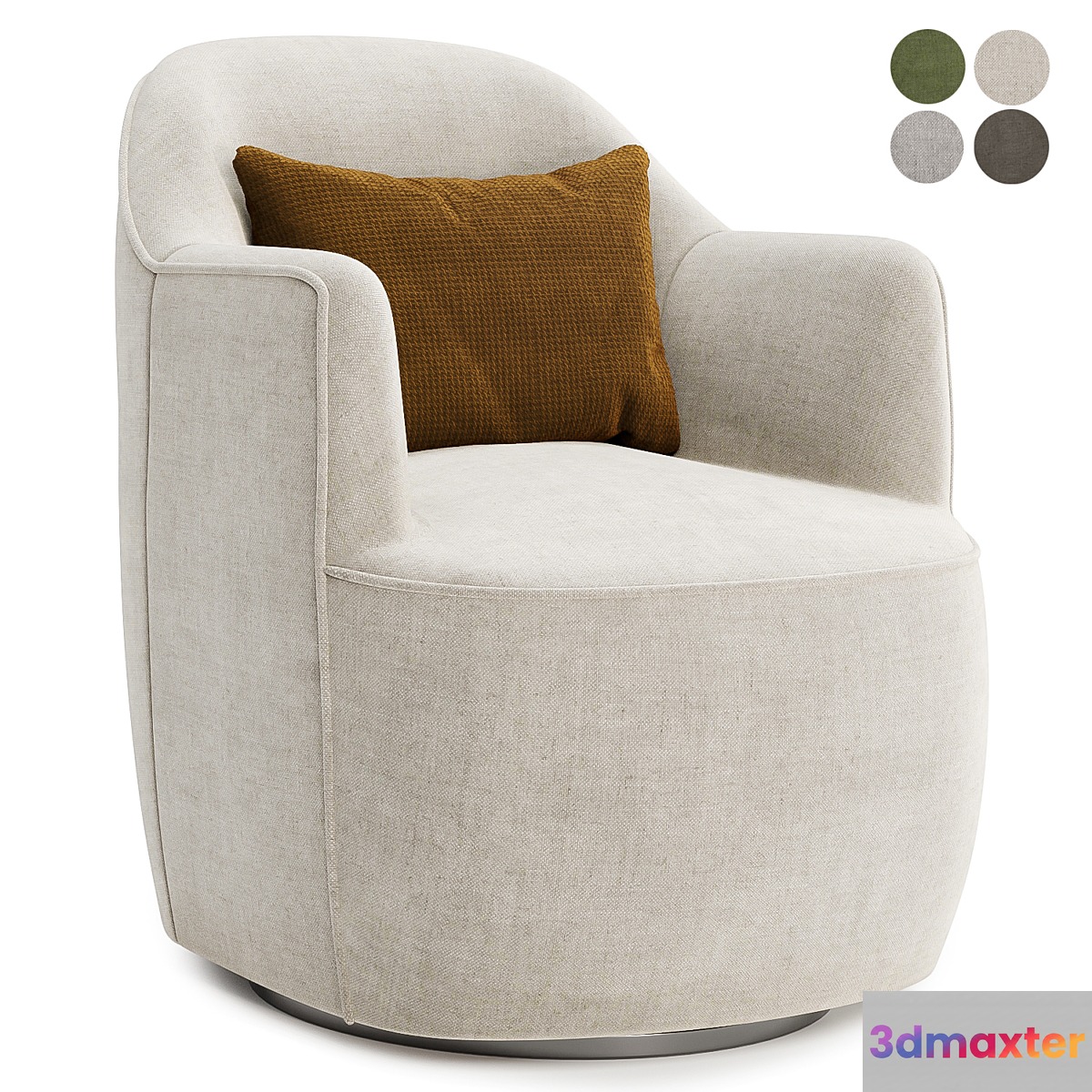 Dawes Swivel Accent Chair 3D Max