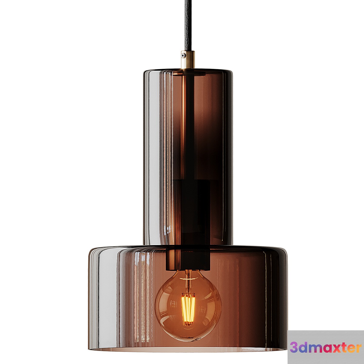 Hubsch Glass Pendant Lamp in Brown - No.2